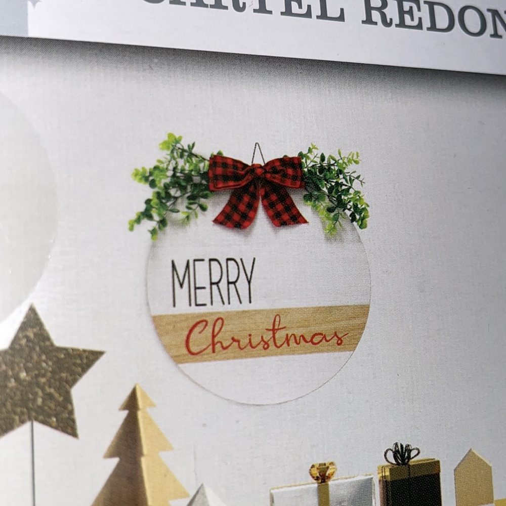 Merry Moments “Merry Christmas” Wooden Circle Hanging Sign